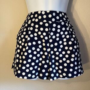 J. Crew Polka Dot Chino Shorts Black Cream Size 4